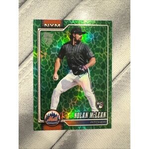 2026 Topps Series 1 Nolan McLean #214 Green Parallel Rookie Card RC NewYork Mets
